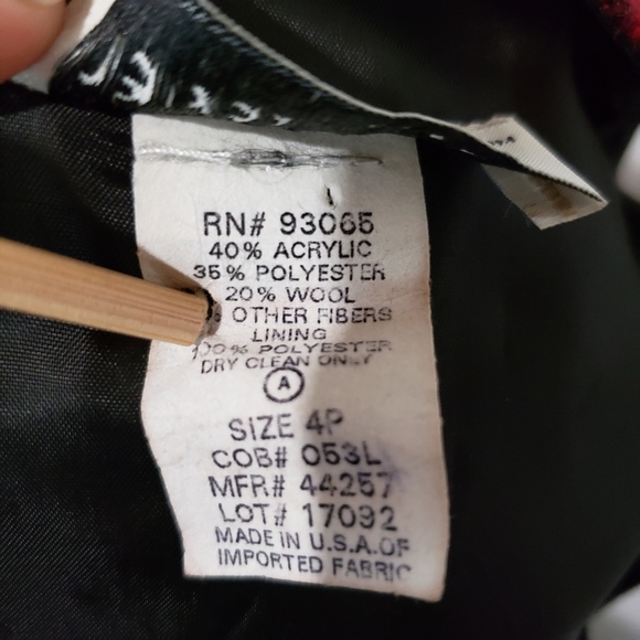 Vintage Chelsea Studio Wool Blend Plaid Dress Sz4P - Picture 7 of 7